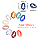 Ph pandahall 90 pz acrilico anelli di collegamento aperti 10 colori imitazione pietra preziosa torsione anelli di collegamento c-clip ganci collegamenti a catena per orecchino collana pedanti creazione di gioielli catene borsa per occhiali OACR-PH0001-55-2