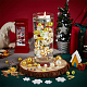 Benecreat 真珠で満たされたクリスマス花瓶 173 個  プラスチックの真珠が入った黄色のキャンドル  キャンディケインとスノーフレークのポリマー粘土とキャンドル花瓶のクリスマス装飾用のフラットラウンドいクリスマスツリー DIY-BC0009-67-5