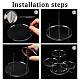 FINGERINSPIRE Round Acrylic Finger Ring Riser Clear 3 Tier Jewelry Display Stands for Rings Bracelets Watches Small Cupcake Stand Display Rack for Action Figures RDIS-WH0004-13-5