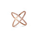 Diseño de moda rosa anillo de dedo de bronce bañado en oro JR57A-2