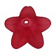 Perles de fleur rouge en acrylique transparent mat X-PLF018-11-1