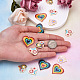 Kissitty 20Pcs 5 Style Heart Alloy Enamel Pendants ENAM-KS0001-08-6