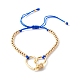 Einstellbare Nylonfaden geflochtene Perlen Armbänder Sets BJEW-JB06438-02-4