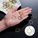OLYCRAFT 30pcs Snowflake Open Bezel Charms 3-Color Alloy Frame Pendants Color-Lasting Hollow Resin Frames with Loop for Resin Jewelry Making PALLOY-OC0001-14-5