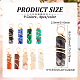 DICOSMETIC 36Pcs 9 Colors Natural Gemstone Pendants Column Crystal Pendant Dyed Quartz Charms Golden Copper Wire Wrapped Charms for Necklace Jewelry Making DIY Craft G-DC0001-13-2