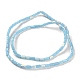 Frosted Imitation Jade Glass Beads Strands GLAA-P058-07A-06-2