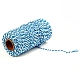 マクラメ100本撚り綿編み糸2m  スプールで  ラウンド  ディープスカイブルー  2mm  約109.36ヤード（100m）/ロール MAKN-PW0001-097A-18-1