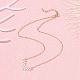 Collier pendentif coeur en perles de coquillage avec chaînes en laiton NJEW-TA00089-4