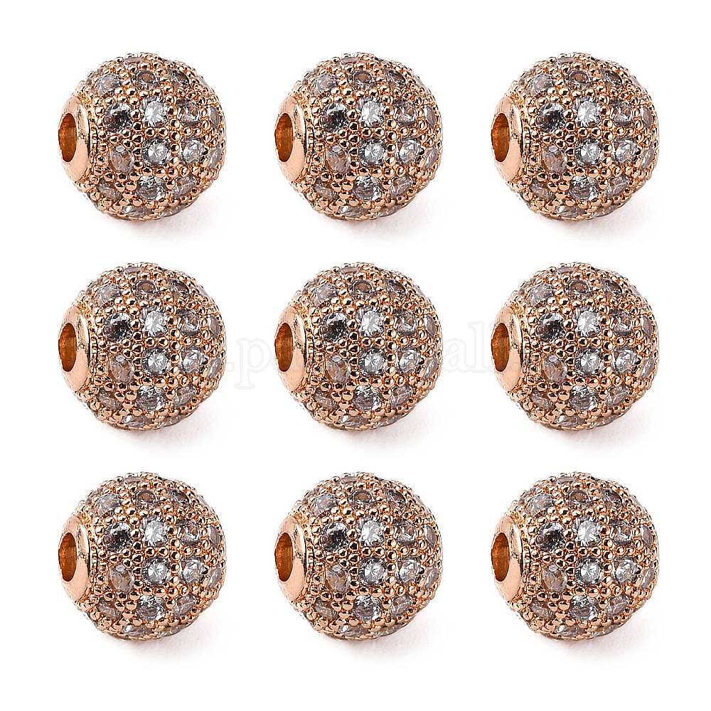 Wholesale Brass Cubic Zirconia Beads