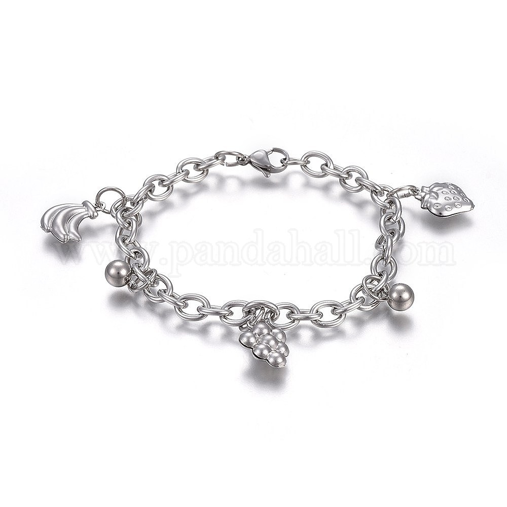 Wholesale 304 Stainless Steel Charm Bracelets