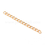 Revestimiento iónico (ip) 304 alargadores de cadena de acero inoxidable, dorado, 47~53x3mm