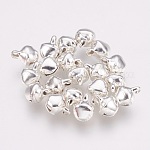 Iron Bell Charms, Nice For Christmas Day Decoration, Silver, 8x6mm, Hole: 1mm
