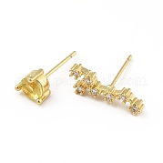 Асимметричные серьги созвездия из кубического циркония EJEW-C035-16G-05