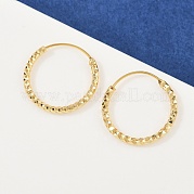 Фактурные серьги-кольца из латуни EJEW-F378-03C-G