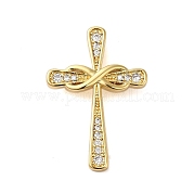 Подвески из латуни и прозрачного циркония с покрытием стойки KK-S372-23G