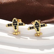 Серьги-гвоздики из нержавеющей стали 304 EJEW-F361-09G