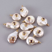Подвески из натурального пресноводного жемчуга PEAR-F008-31G-07