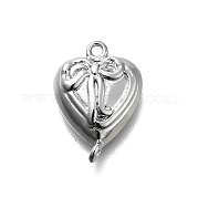 Латунные сердечки-бантики KK-K400-49P-02