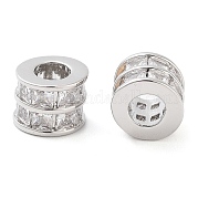 Латунные микропаве из прозрачного кубического циркония KK-U028-20P