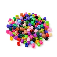 1000pcs 5x5mm Tube Mixed Color PE Fuse Beads DIY Melty Beads with 3mm Hole  (Small Quantity)