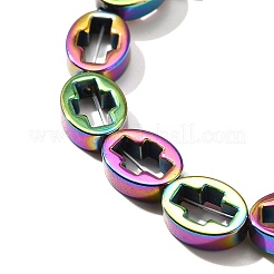 Fili di perline di ematite sintetica non magnetica elettrolitica&nbsp;G-L613-Z01-01B