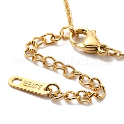 Colliers pendentifs en acier inoxydable 304 avec placage ionique (IP) et lettre initiale V&nbsp;NJEW-P290-03G