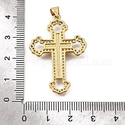 Pendenti conchiglia in ottone con micro pavè di zirconi&nbsp;KK-D328-26G-A