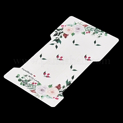 Schede espositive con fermagli per capelli in carta con stampa di fiori rettangolari&nbsp;CDIS-M007-03C