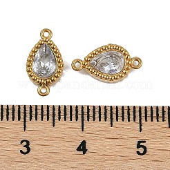 Ionenplattierung (IP) 304 Edelstahl Zirkonia Tropfenglieder Verbindungsstück Charms&nbsp;STAS-K256-23G-07
