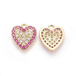 Pendentifs avec zircon cubiques à micro-pavés en laiton&nbsp;KK-I648-08