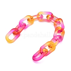 Handgefertigte zweifarbige transparente Acrylkabelketten&nbsp;AJEW-JB00840-02