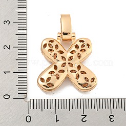 Pendentifs en laiton zircon cubique transparent&nbsp;KK-B099-01G-X