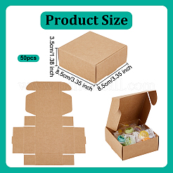 Faltbare quadratische Geschenkboxen zur Aufbewahrung aus Papier&nbsp;CON-WH0110-035D-01