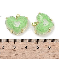 Echte 18k vergoldete Messing Pavé-Anhänger aus facettiertem Harz&nbsp;KK-R161-07G