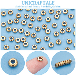 100 Stück 201 Edelstahlperlen&nbsp;FIND-UN0003-82B