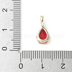 Pendentifs en laiton avec pierre de naissance&nbsp;KK-D372-02P-07
