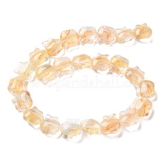 Brins de perles de lampwork faites à la main avec des fleurs intérieures&nbsp;LA-CBA3F7A-01B