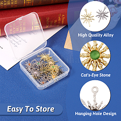20 Stück 10 Stile Rack-Plating-Legierung Cat-Eye-Anhänger&nbsp;FIND-TA0002-39