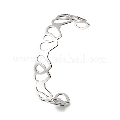 Bracelets manchettes en acier inoxydable 304&nbsp;BJEW-S172-01P