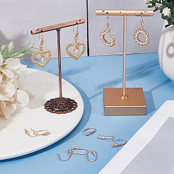 12 Stück Ohrhaken aus Messing mit Mikropflaster und klaren Zirkonia&nbsp;KK-DR0001-24