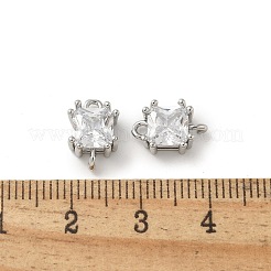 Colgantes de circonita cúbica con micro pavé de latón&nbsp;KK-R210-02P