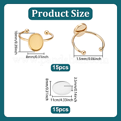 DIY-Kits für ovale Manschettenringe&nbsp;DIY-UN0008-14G