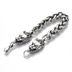Herren Aluminium Weizen Kette Armbänder&nbsp;X-BJEW-T014-07AS