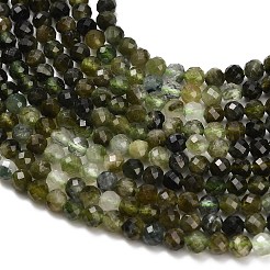 Brins de perles de tourmaline verte naturelle&nbsp;G-G302-A01-4mm