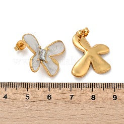 Orecchini a farfalla in acciaio inossidabile 304&nbsp;EJEW-S268-01G-B