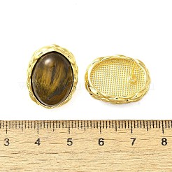 Pendientes de ojo de tigre de latón&nbsp;EJEW-B120-05G-04