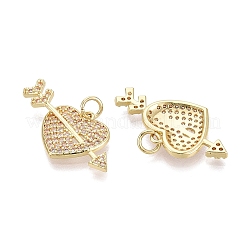 Valentinstag Messing Micro Pave klare Zirkonia Anhänger&nbsp;KK-Q072-10G