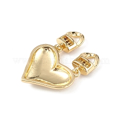 Placage à crémaillère laiton micro pave zircone cubique pendentifs 2 boucle&nbsp;KK-C019-35G