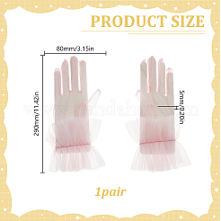 Polyester-Spitzenhandschuhe für die Braut&nbsp;AJEW-WH0609-862A