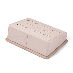 Trèfle en bois avec présentoirs à bagues en cuir pu&nbsp;RDIS-F003-02B